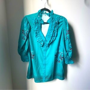Ruffle collar top